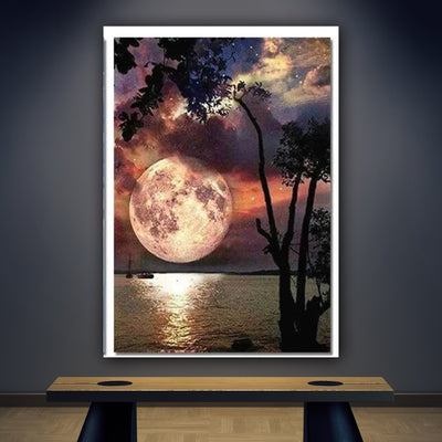 DIY Moon 5D Diamond Painting - Creative Serenity