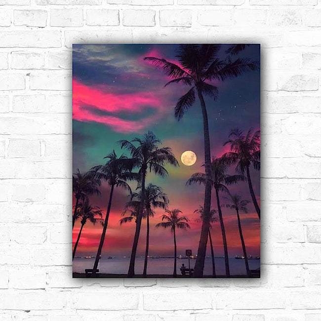 DIY Moon Tree 5D Diamond Art Painting 30x40cm - Creative Serenity