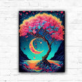 DIY Moon Tree 5D Diamond Art Painting 30x40cm - Creative Serenity