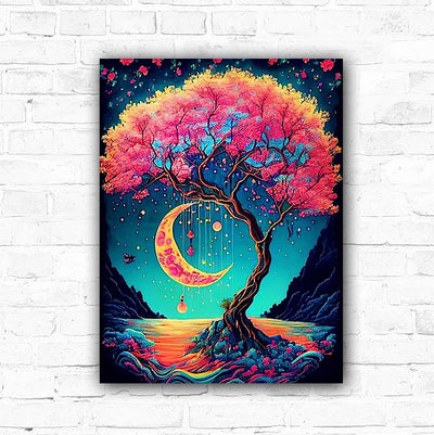 DIY Moon Tree 5D Diamond Art Painting 30x40cm - Creative Serenity