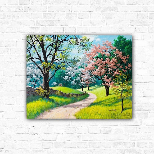 DIY Park Paint by Numbers On Canvas - Creative Serenity