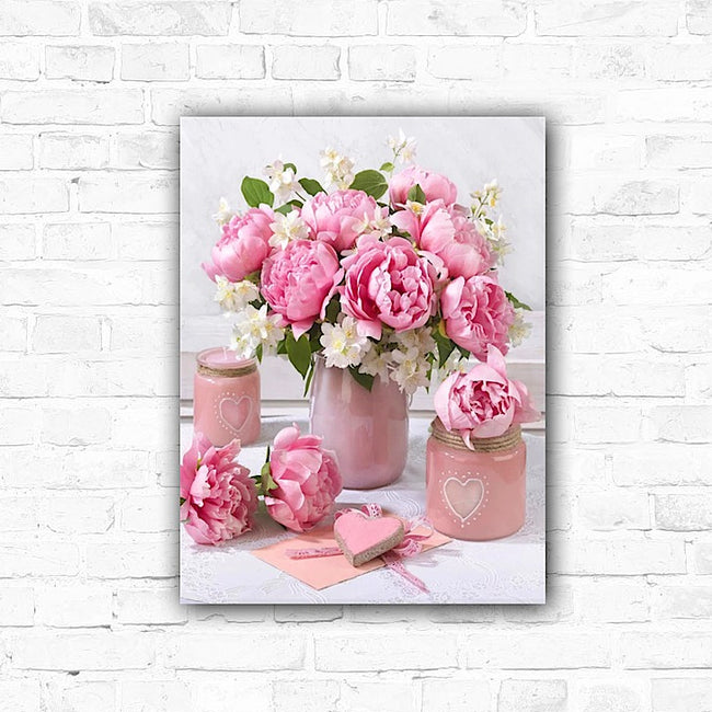 DIY Pink Roses Flowers 5D Diamond Art Painting 30x40cm - Creative Serenity