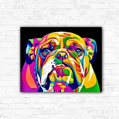 DIY Rainbow British Bulldog Diamond Art Painting Animals - Creative Serenity