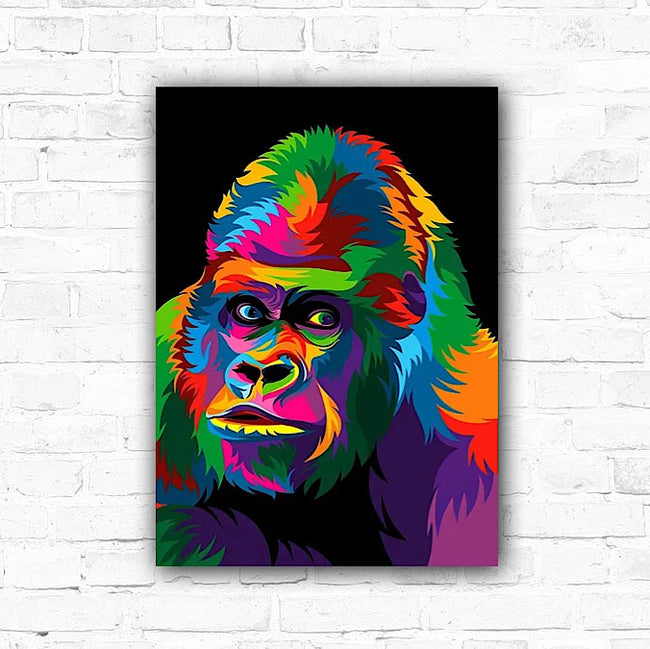 DIY Rainbow Gorilla Diamond Art Painting Animals - Creative Serenity
