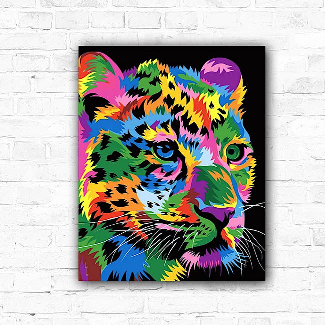 DIY Rainbow Leopard Diamond Art Painting Animals - Creative Serenity