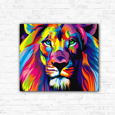 DIY Rainbow Lion Diamond Art Painting Animals - Creative Serenity