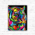 DIY Rainbow Tiger Diamond Art Painting Animals - Creative Serenity