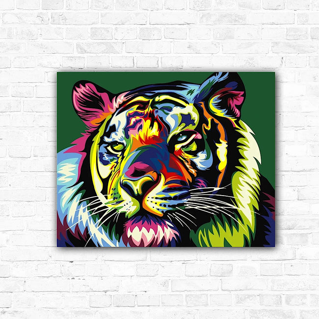 DIY Rainbow Tiger Diamond Art Painting Animals - Creative Serenity
