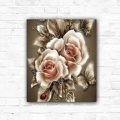 DIY Roses 5D Diamond Art Painting 30x40cm - Creative Serenity