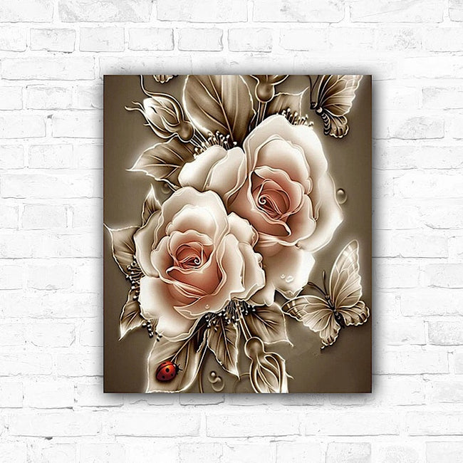 DIY Roses 5D Diamond Art Painting 30x40cm - Creative Serenity