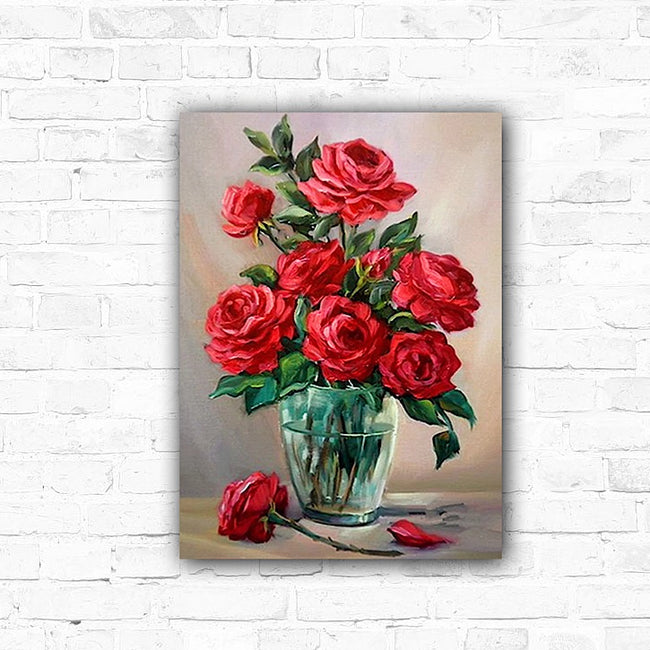 DIY Roses Flowers 5D Diamond Art Painting 30x40cm - Creative Serenity