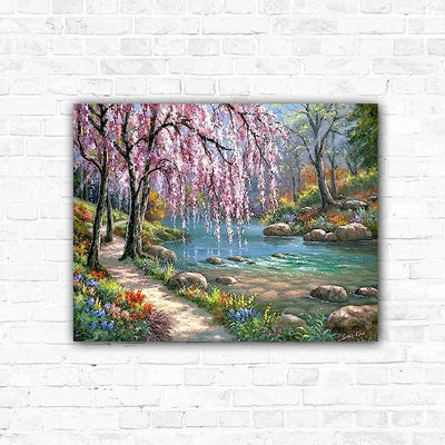 DIY Scenery Paint by Numbers On Canvas - Creative Serenity