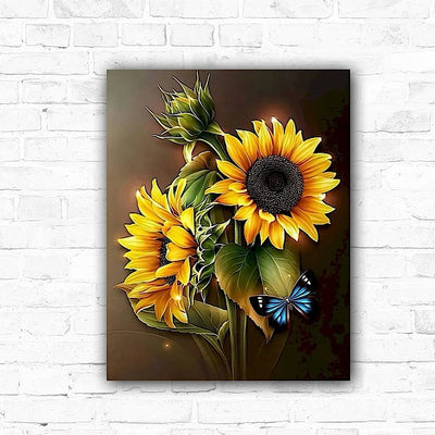 DIY Sunflowers Painting By Numbers Art - Creative Serenity