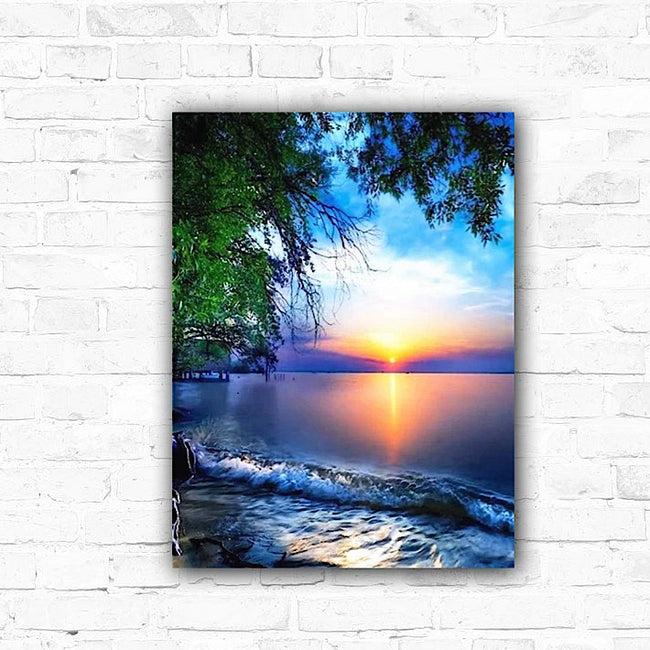 DIY Sunset Beach Acrylic Painting By Numbers - Creative Serenity