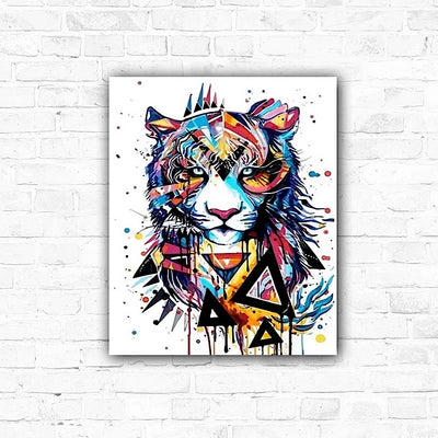 DIY Tiger Acrylic Painting By Numbers Animals - Creative Serenity