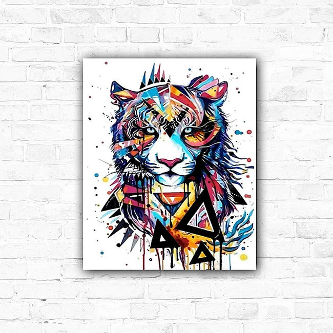 DIY Tiger Acrylic Painting By Numbers Animals - Creative Serenity