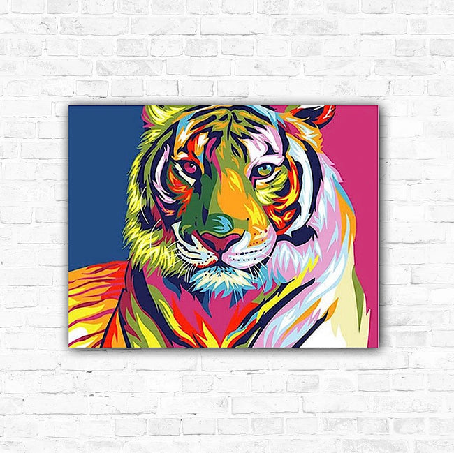 DIY Tiger Digital Painting By Numbers Animal Art - Creative Serenity