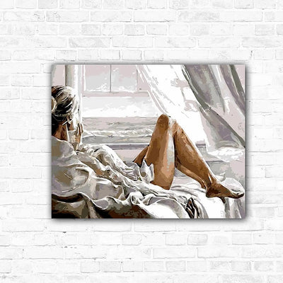 DIY Woman Paint by Numbers On Canvas - Creative Serenity