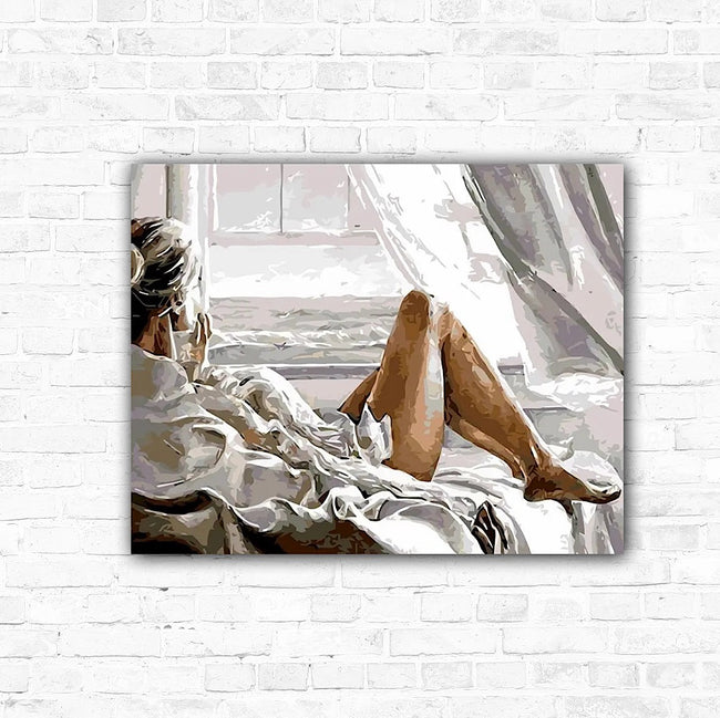 DIY Woman Paint by Numbers On Canvas - Creative Serenity