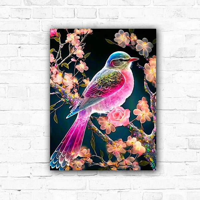 Large Pink Bird DIY Animal Diamond Art Painting - Creative Serenity