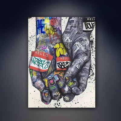 DIY Graffiti Hands Painting By Numbers Art - Creative Serenity