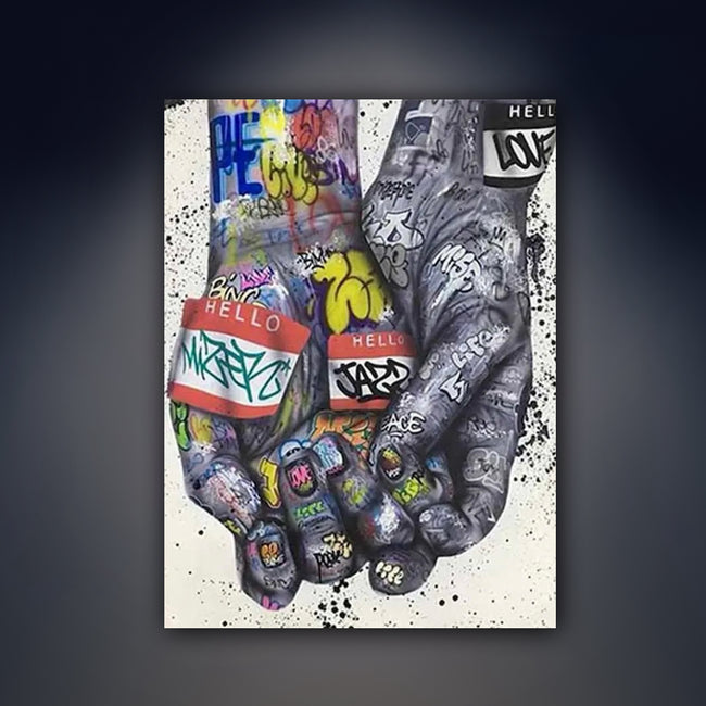 DIY Graffiti Hands Painting By Numbers Art - Creative Serenity
