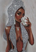 DIY African American Woman Diamond Art Painting - Creative Serenity