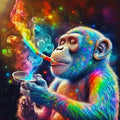 DIY Smoking Monkey Diamond Art Painting 40x40cm - Creative Serenity