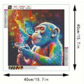 DIY Smoking Monkey Diamond Art Painting 40x40cm - Creative Serenity
