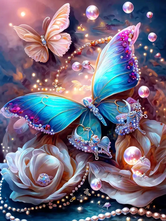 DIY Sparkly Butterfly Diamond Art Painting 30x40cm - Creative Serenity