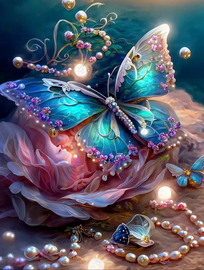 DIY Sparkly Butterfly Diamond Art Painting 30x40cm - Creative Serenity