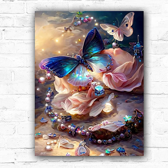 DIY Sparkly Butterfly Diamond Art Painting 30x40cm - Creative Serenity