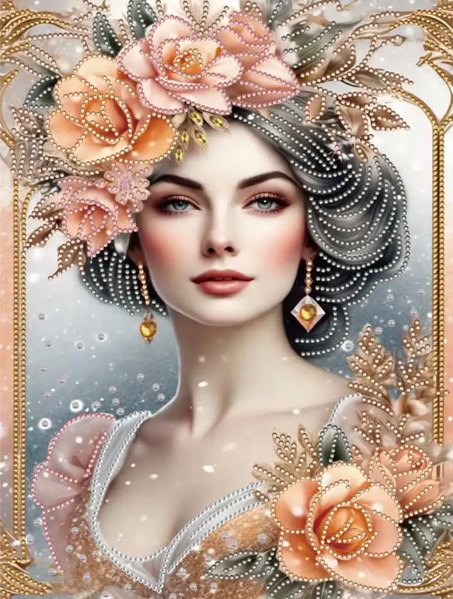 DIY Beautiful Woman Diamond Art Painting Special Drill - Creative Serenity