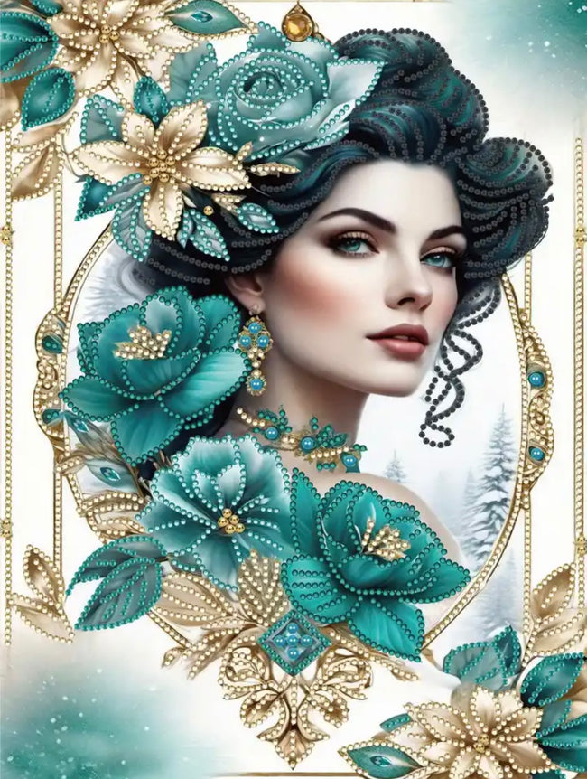 DIY Beautiful Woman Diamond Art Painting Special Drill - Creative Serenity