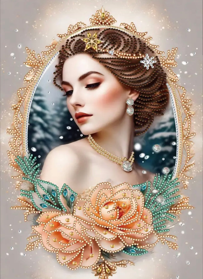 DIY Beautiful Woman Diamond Art Painting Special Drill - Creative Serenity