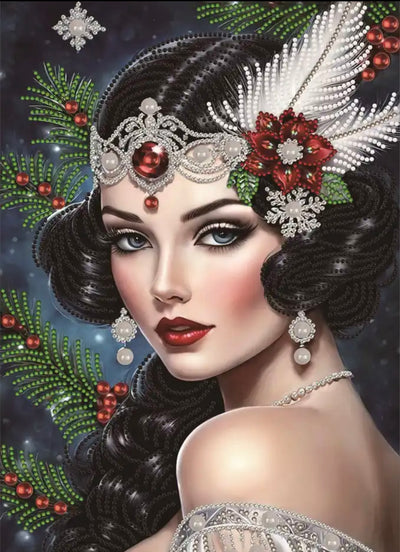 DIY Beautiful Woman Diamond Art Painting Special Drill - Creative Serenity