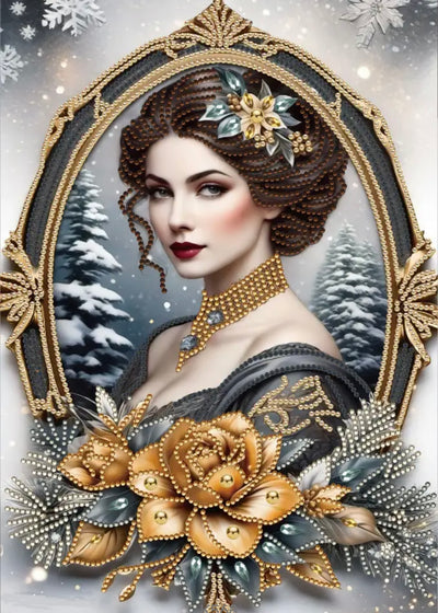 DIY Beautiful Woman Diamond Art Painting Special Drill - Creative Serenity