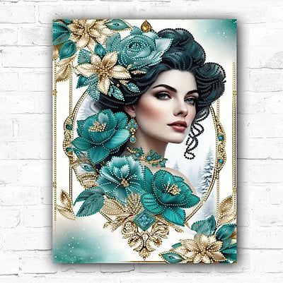 DIY Beautiful Woman Diamond Art Painting Special Drill - Creative Serenity