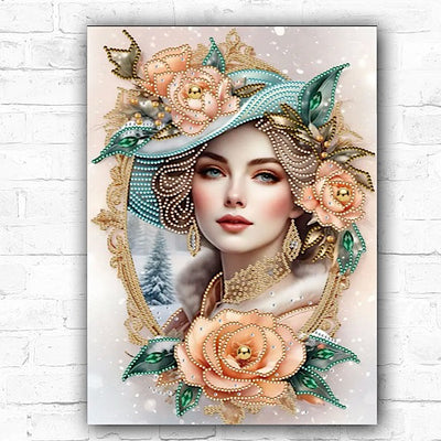 DIY Beautiful Woman Diamond Art Painting Special Drill - Creative Serenity