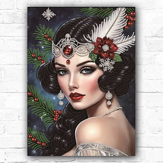 DIY Beautiful Woman Diamond Art Painting Special Drill - Creative Serenity