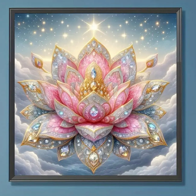 DIY Pink Lotus Flower Diamond Art Painting - Creative Serenity