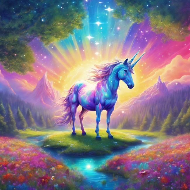 DIY Majestic Unicorn AB Drill Diamond Art Painting - Creative Serenity