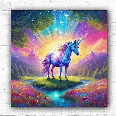 DIY Majestic Unicorn AB Drill Diamond Art Painting - Creative Serenity