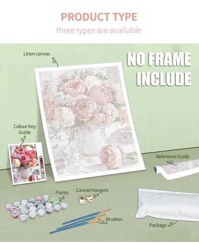 DIY Little Fashionista Paint By Numbers Oil Painting