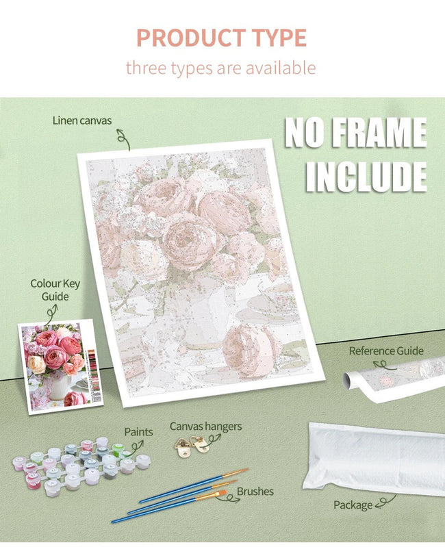 DIY Little Fashionista Paint By Numbers Oil Painting