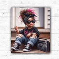 DIY Little Fashionista Paint By Numbers Oil Painting