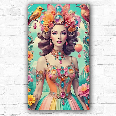 DIY Whimsical Woman Paint By Numbers Oil Painting