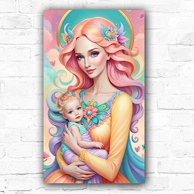 DIY A Mothers Love Paint By Numbers Oil Painting