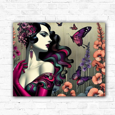 DIY Woman With Butterflies Diamond Art Painting Art Kit