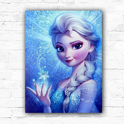 DIY Elsa Painting By Numbers Oil Art